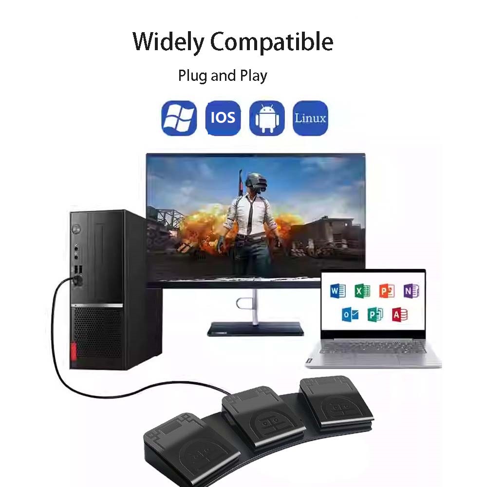 Usb Foot Pedal Gaming - Pedale di Controllo MIDI USB, Switch