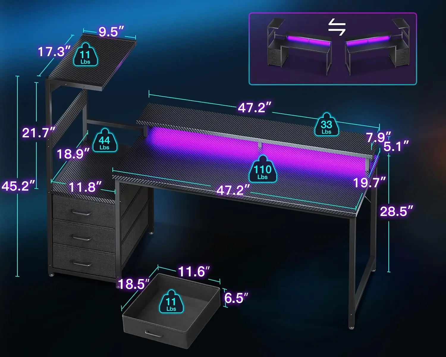 Scrivania da Gaming con Suppor - Pc Gaming Y60 recensione e prezzo